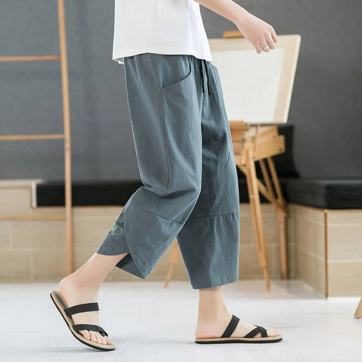 Big and Tall Sweatpants for Men for Men Casual Heavyweight Sweatpants Classic Fit Cargo Work Pants Wild Drawstring