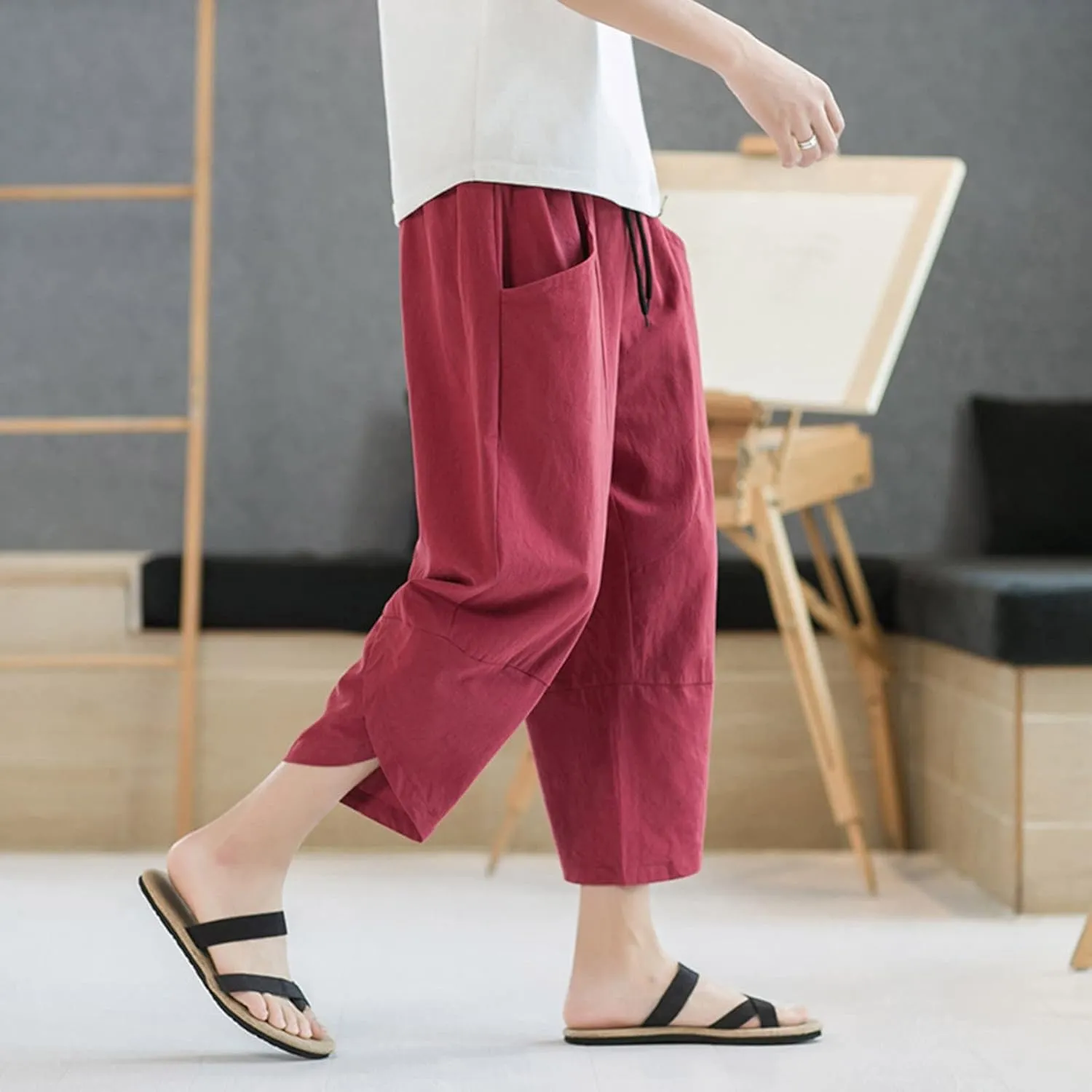 Big and Tall Sweatpants for Men for Men Casual Heavyweight Sweatpants Classic Fit Cargo Work Pants Wild Drawstring