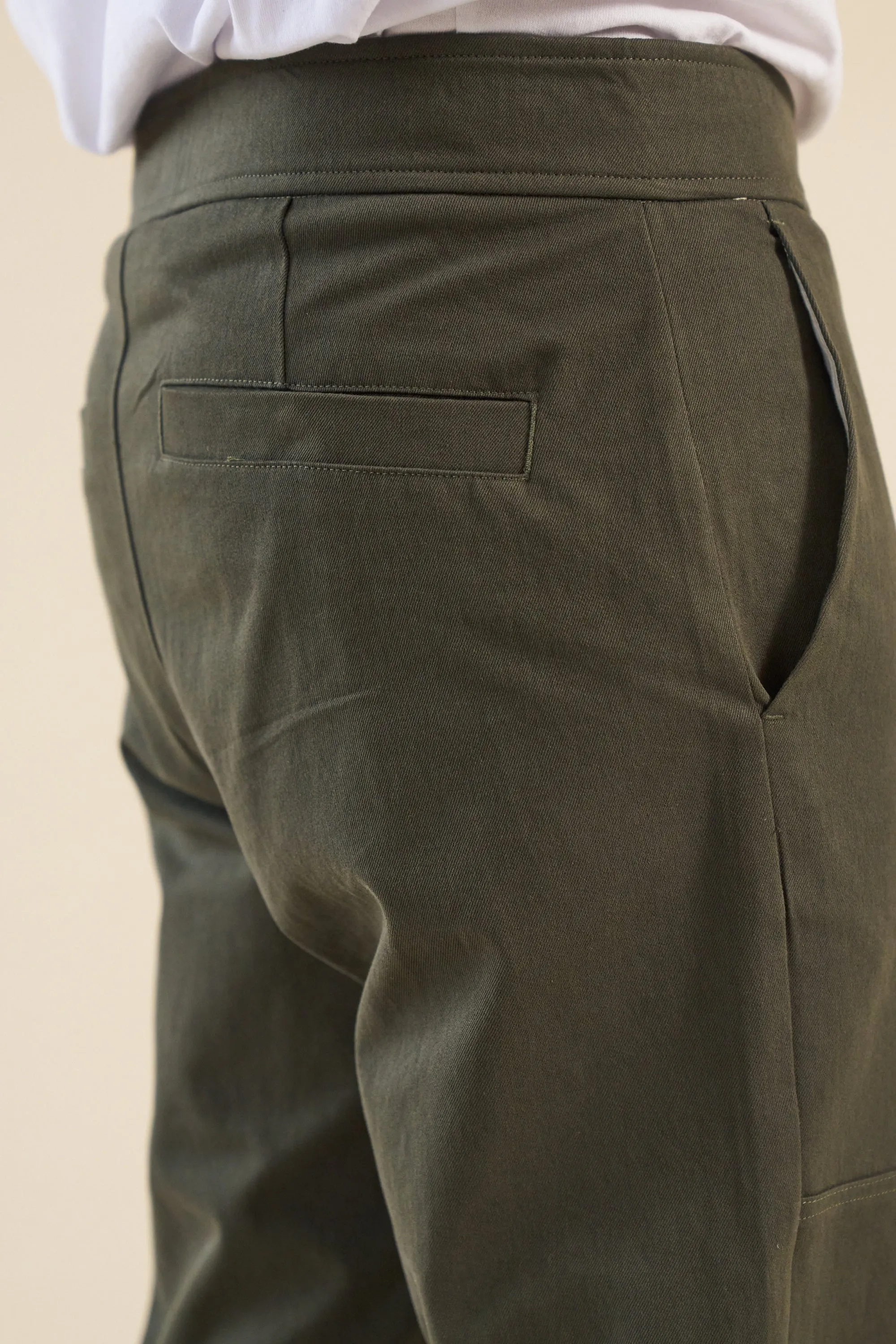 bound Straight Work Pant - Khaki