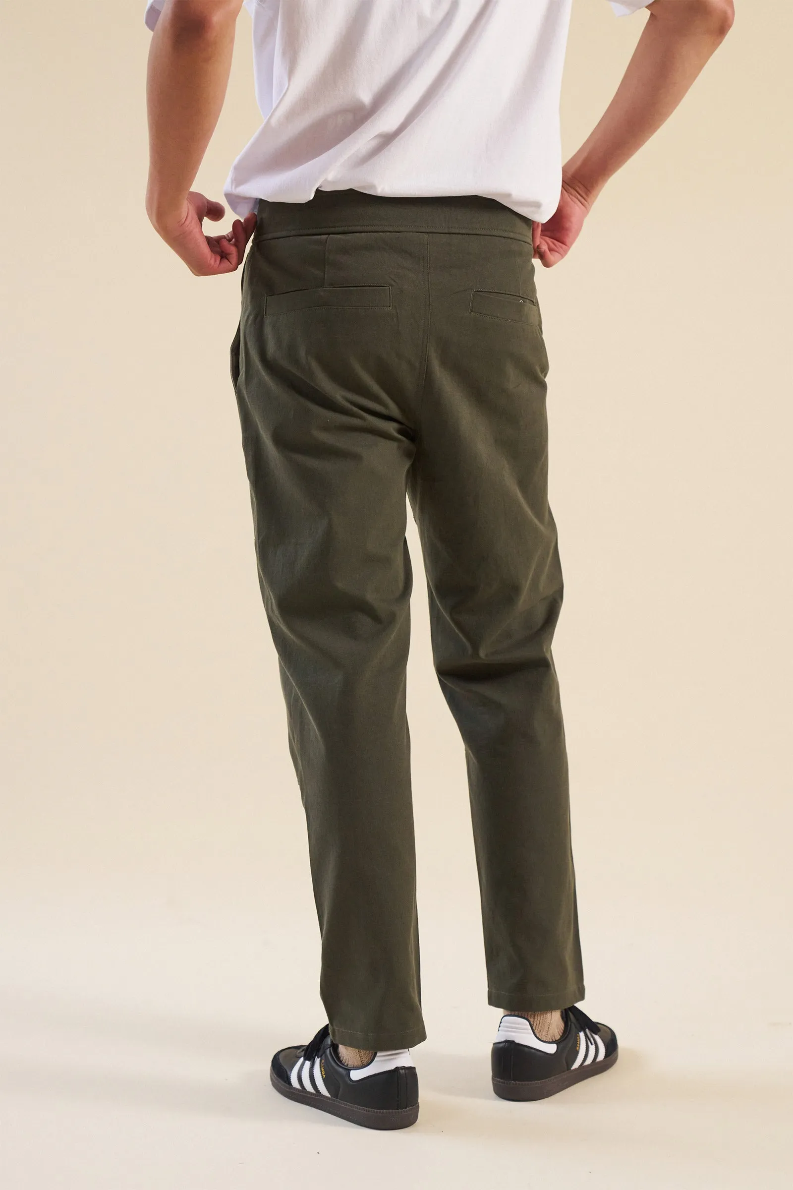 bound Straight Work Pant - Khaki
