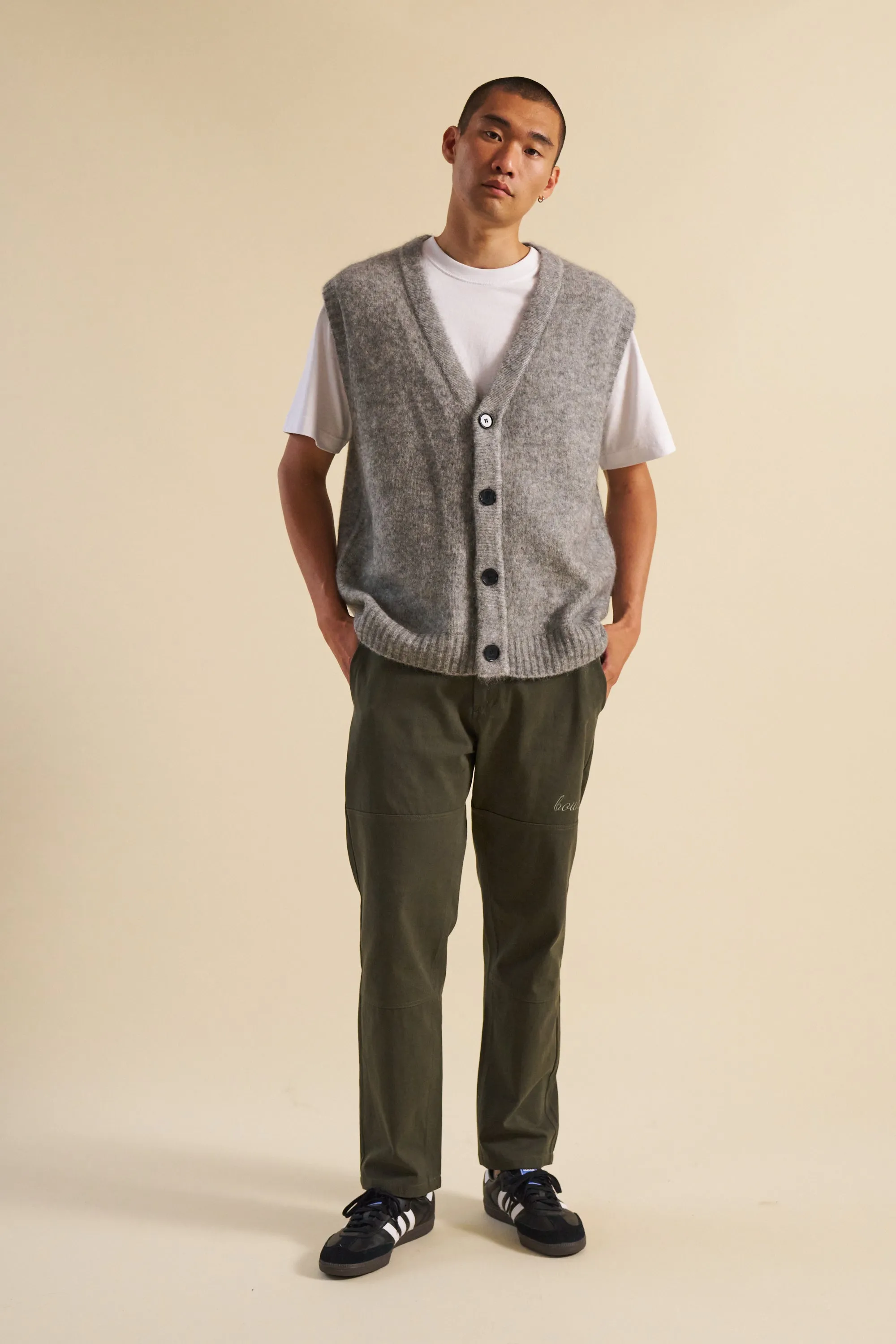 bound Straight Work Pant - Khaki