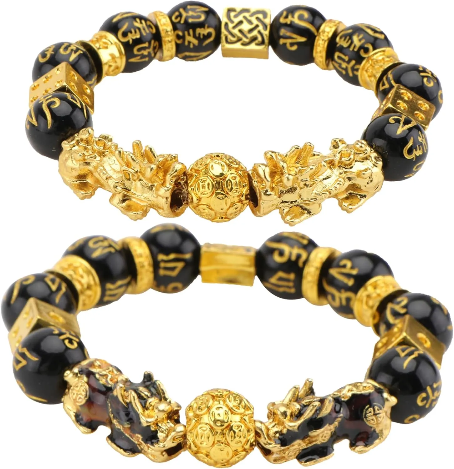 Buddhist Bead Bracelet Alloy Bracelet for Men Decorative Bangle Auspicious for Daily Wear