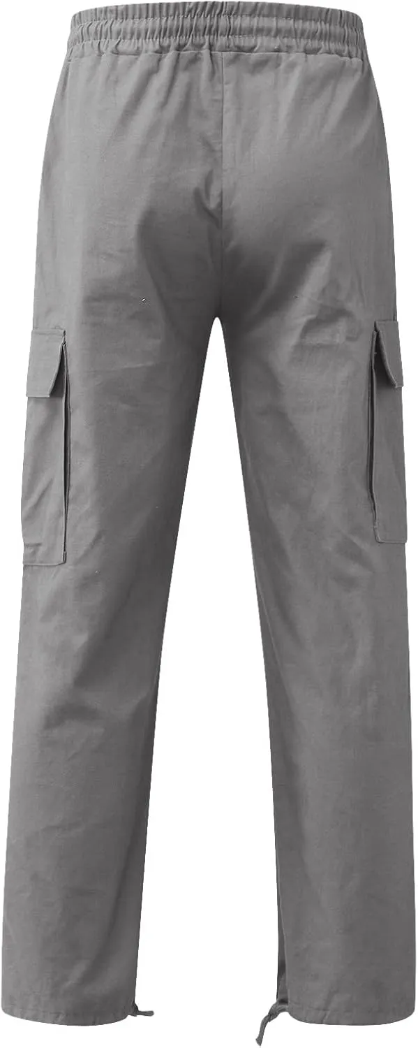 Cargo Pants for Men Joggers for Men Stretch Men's Slim Fit Fleece Pants Winter Big and Tall Stretch Jogger Sweatpants
