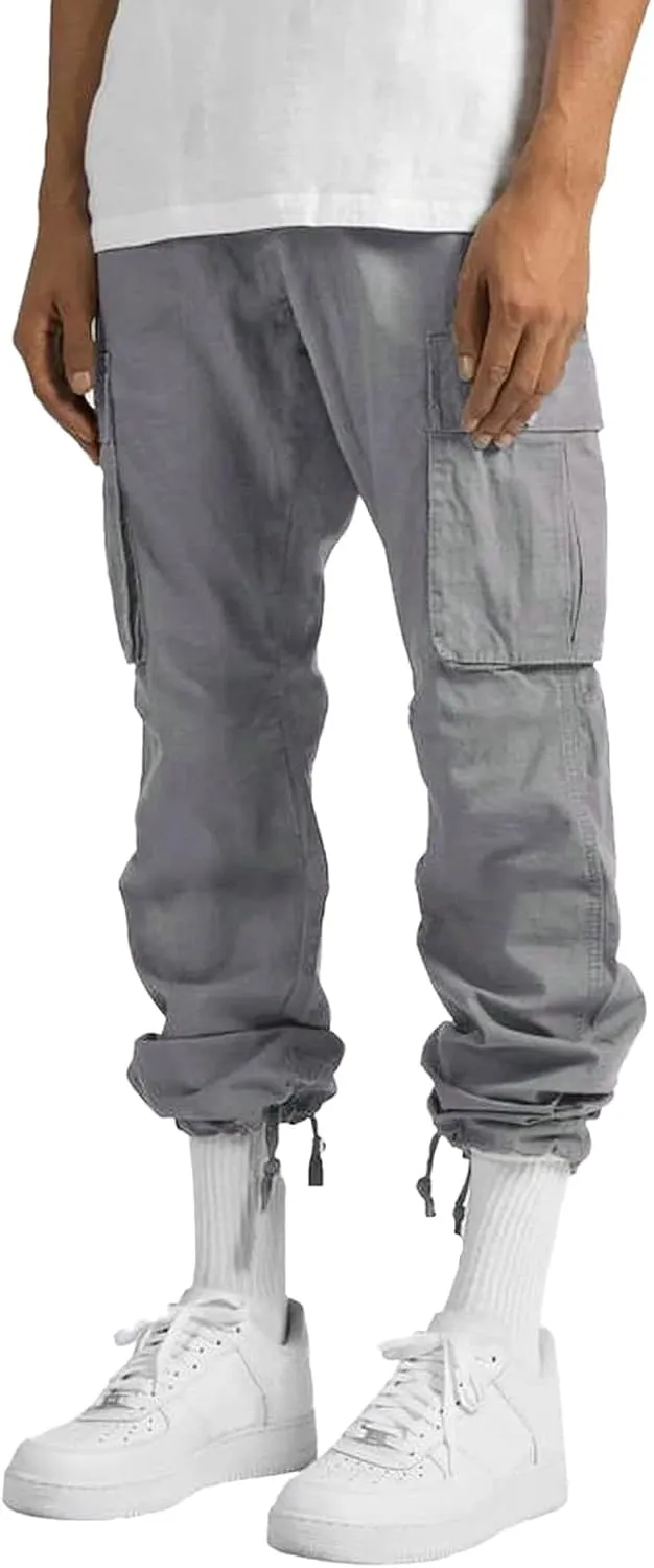 Cargo Pants for Men Joggers for Men Stretch Men's Slim Fit Fleece Pants Winter Big and Tall Stretch Jogger Sweatpants