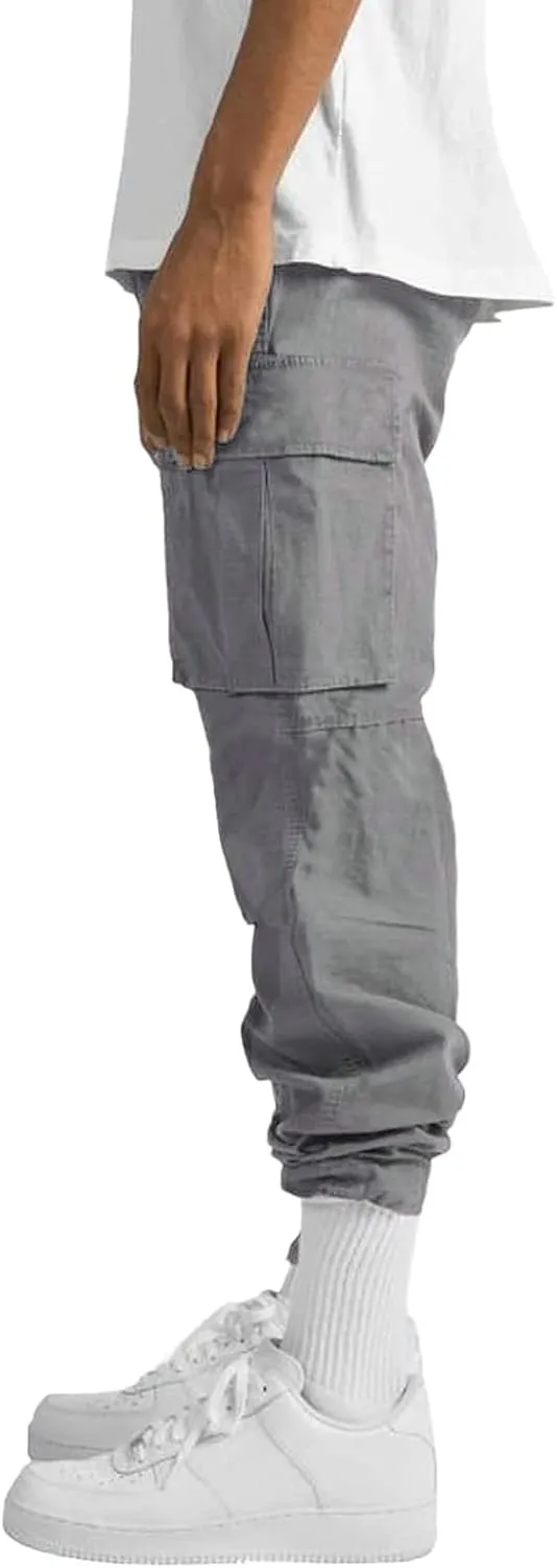 Cargo Pants for Men Joggers for Men Stretch Men's Slim Fit Fleece Pants Winter Big and Tall Stretch Jogger Sweatpants