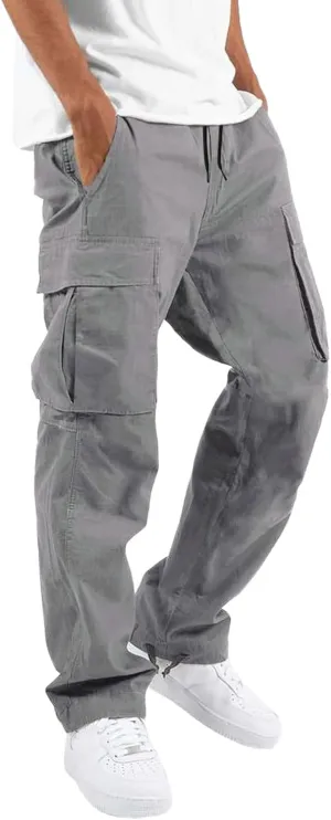 Cargo Pants for Men Joggers for Men Stretch Men's Slim Fit Fleece Pants Winter Big and Tall Stretch Jogger Sweatpants
