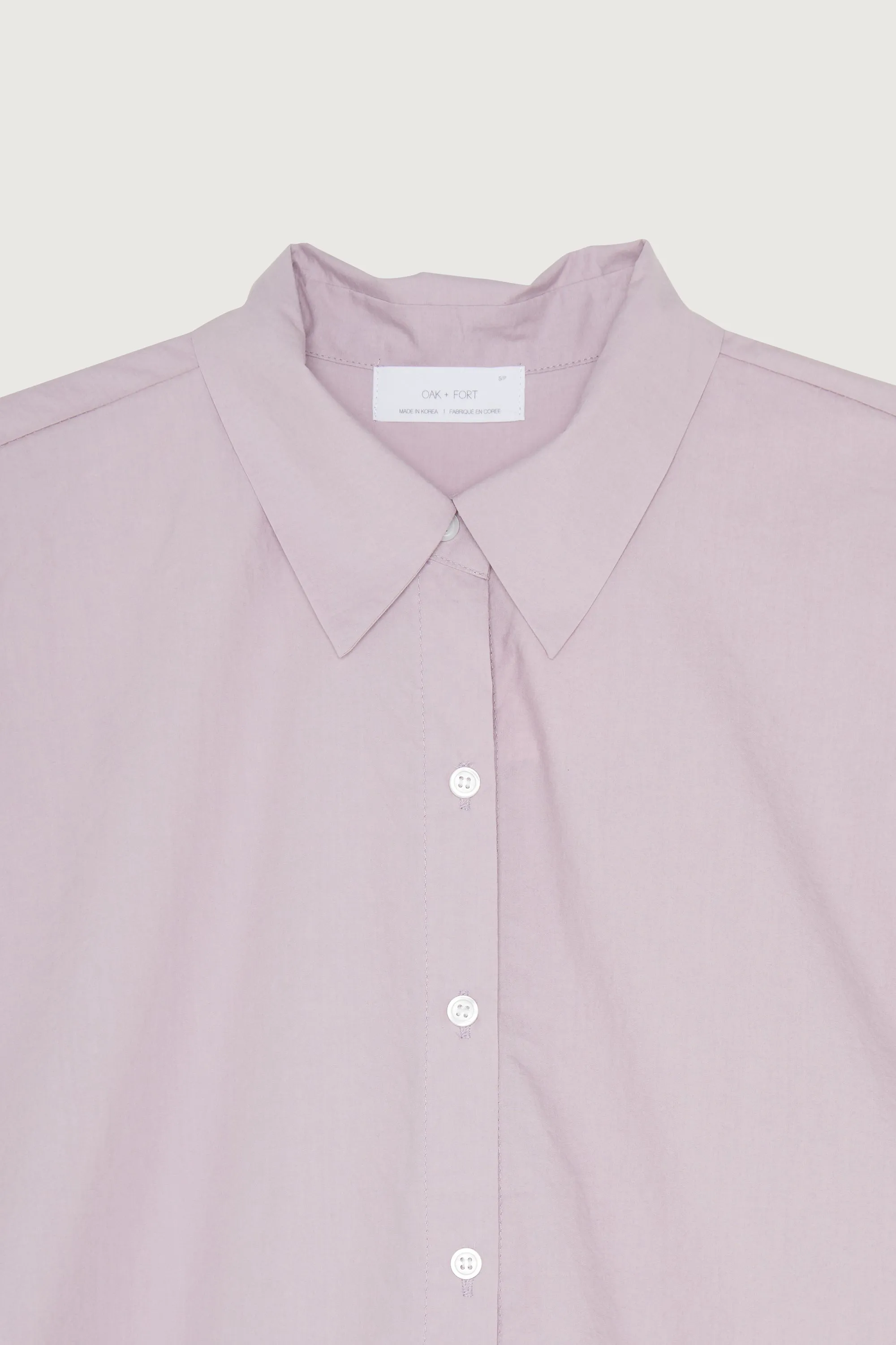 CROPPED SHORT SLEEVE BUTTON UP