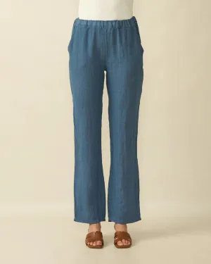 Deck by Decollage Pinstripe Linen Trousers