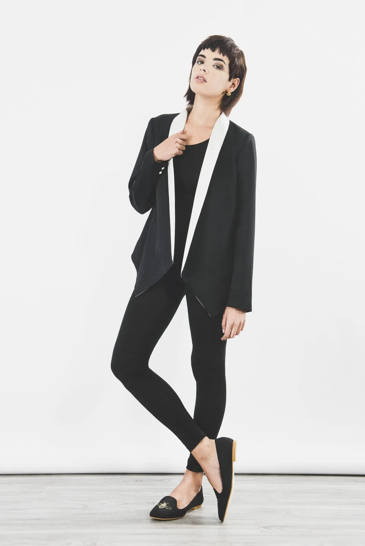 Essential merino wool leggings in black