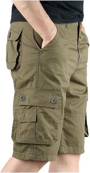 LCMTWX Men's Cargo Shorts 2024 Elastic Waist Drawstring Summer Casual Hiking Shorts Jogger Sweat Shorts with Multi Pockets