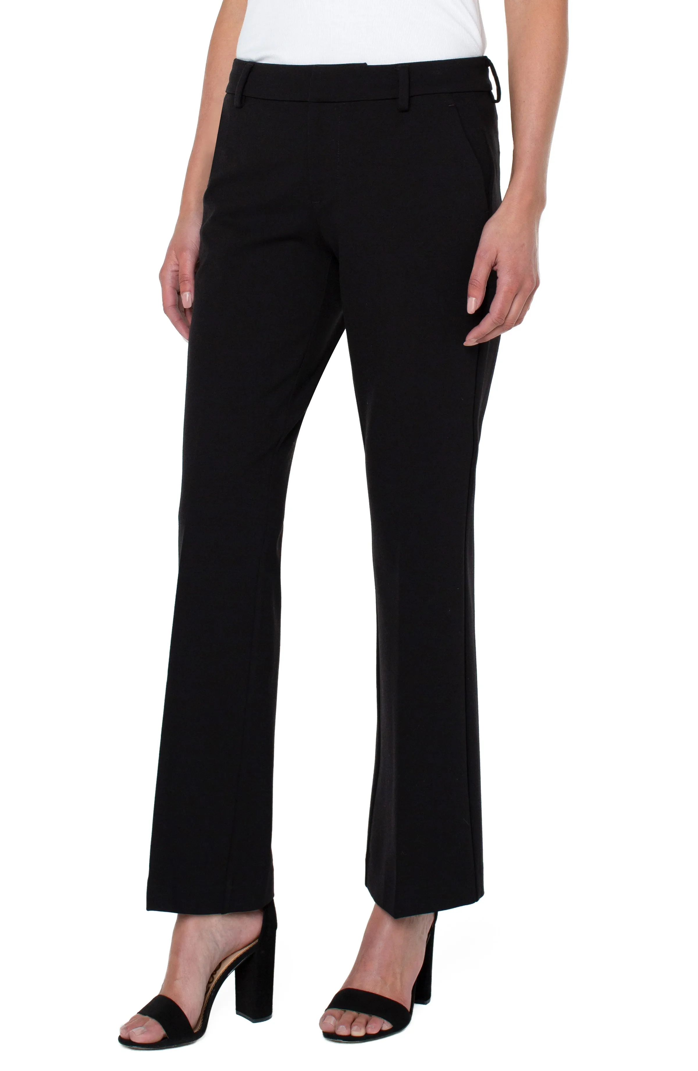 Liverpool Kelsey Flare Ponte Pants In Black