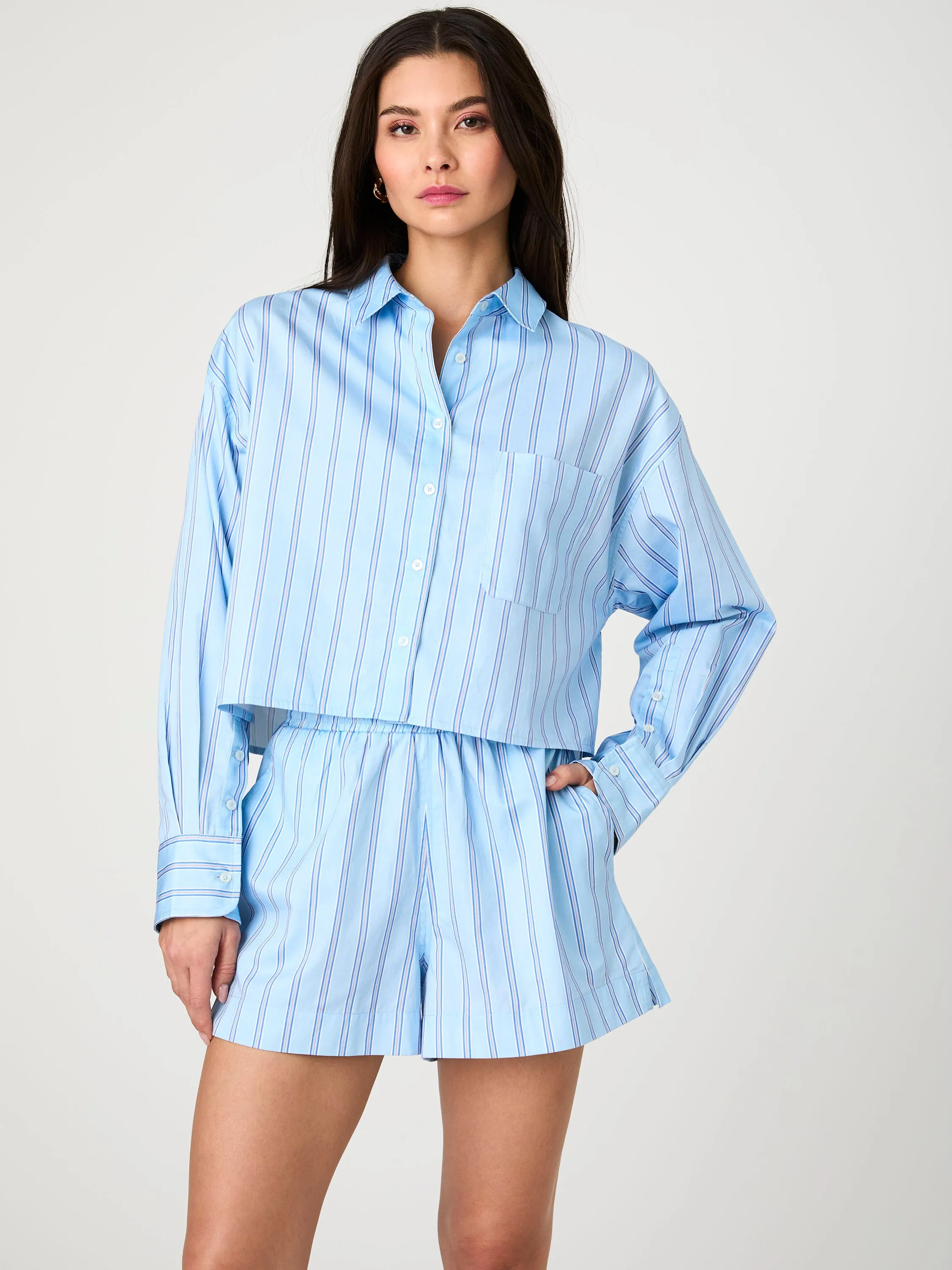 Lorenzo Stripe Cropped Shirt