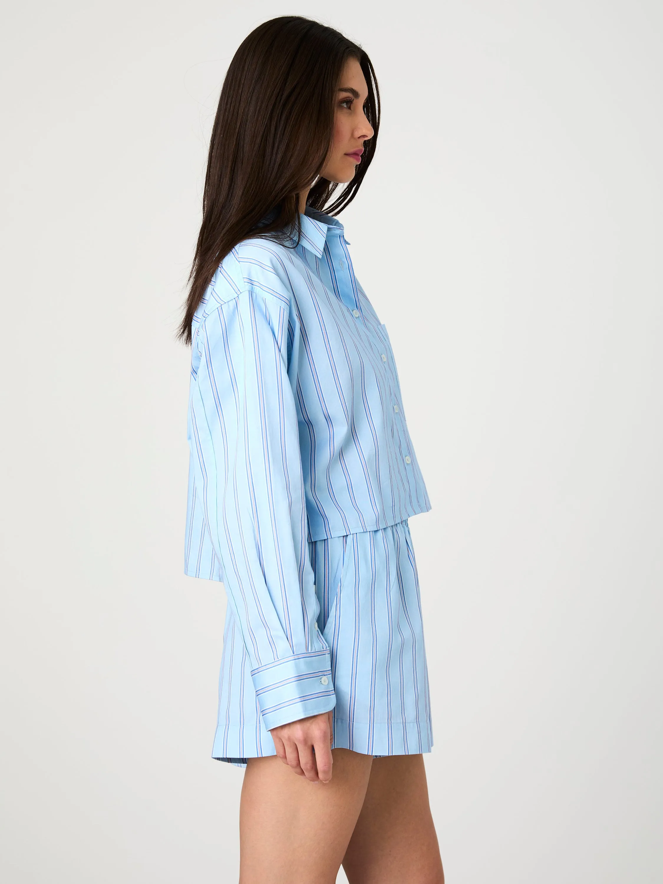 Lorenzo Stripe Cropped Shirt