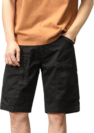 Mens Shorts Casual Cargo, Men's Athletic Gym Shorts Loose Comfort Stretch Straight Leg Chino Shorts Pants