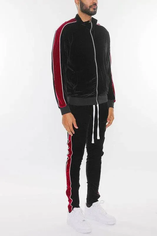 Men's Velour Track Suit Set