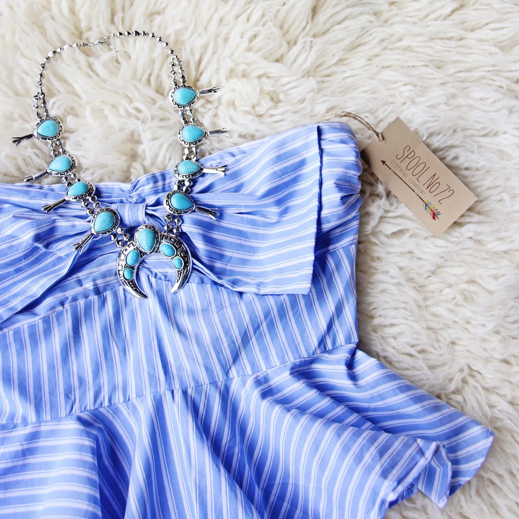 Pinstripe & Bow Top