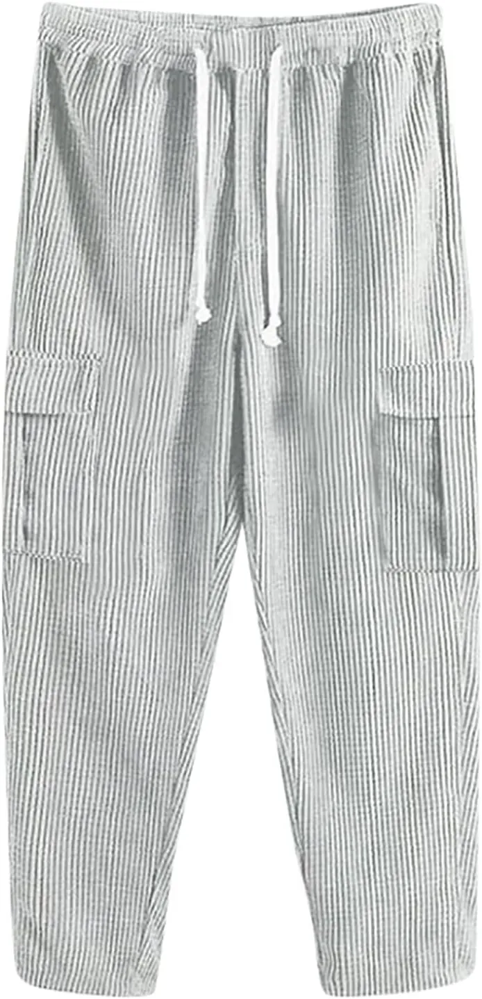 Sweatpants for Men with Pockets Casual Sweatpants Sweatpants for Men Pants Casual Rope Loose Heavyweight Loose Sports