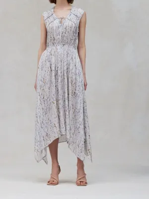 Unbalanced Print Dress