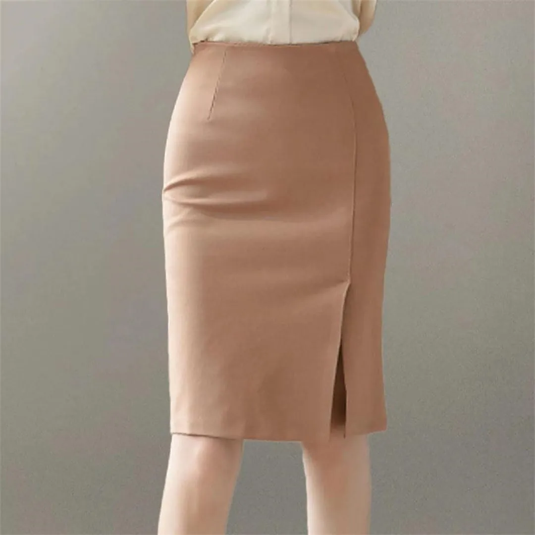 Women Style Office Pencil Skirts Elegant High Waist Slim Skirts Classic Casual Bottoms