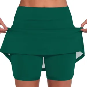 Women's Elastic Yoga Skirt Color Sports Shorts Lightweight High Waisted Tight Print Jogging 2024 Yoga Pants with